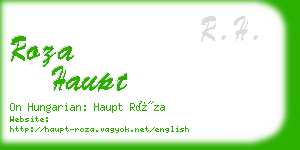 roza haupt business card